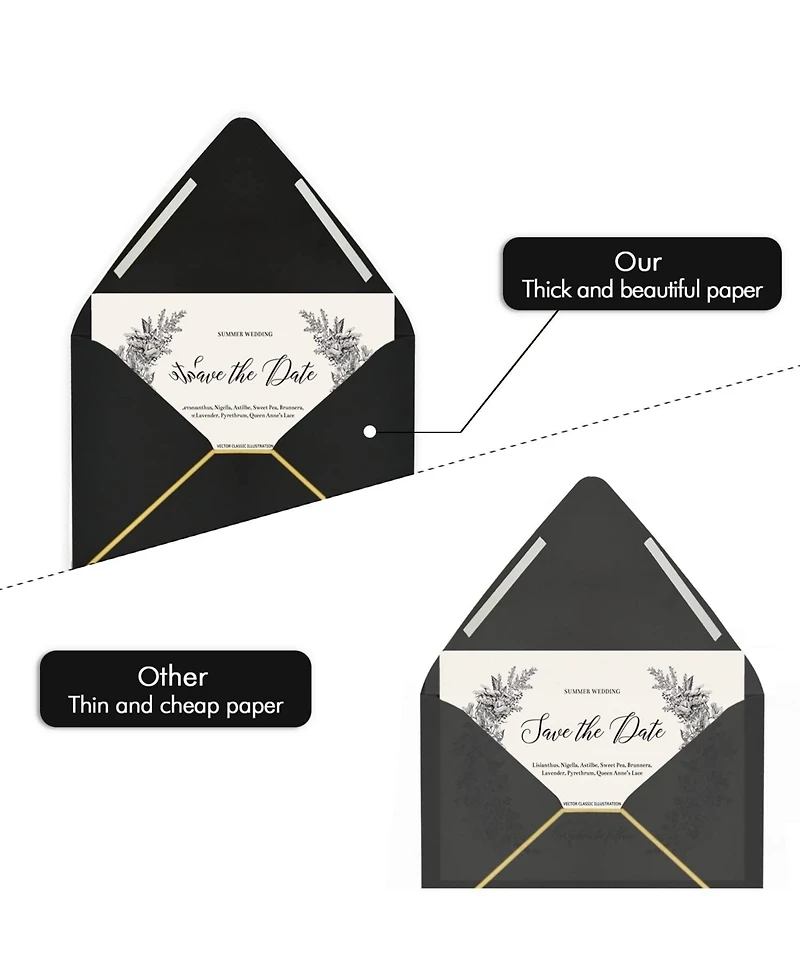 Gnuadz Invitation Envelopes Self Seal V Flap