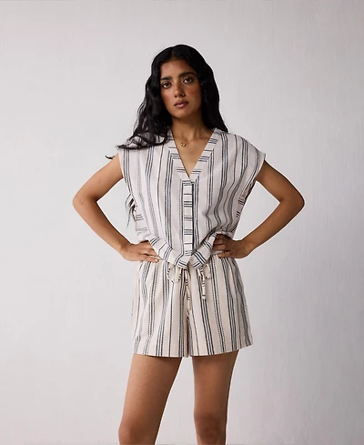 Reistor Women's Regular Drawstring Shorts Stripes