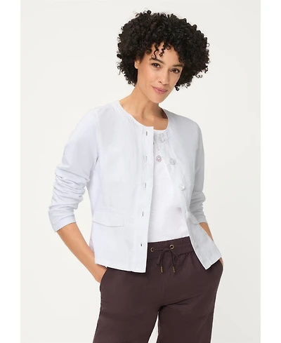 Olsen Women's Mixed Media Jersey Jacket