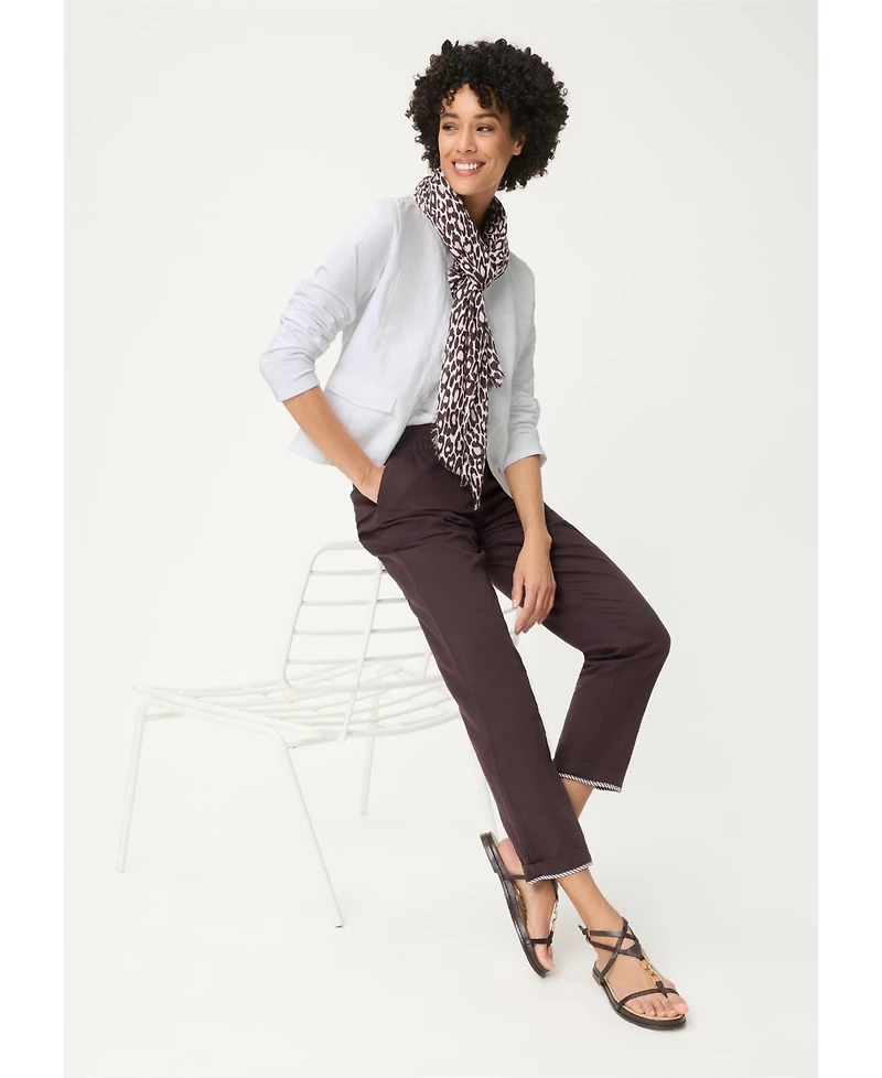 Olsen Women's Mixed Media Jersey Jacket