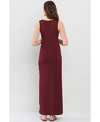 Hello Miz Maternity Scoop Neck Sleeveless Maxi Dress