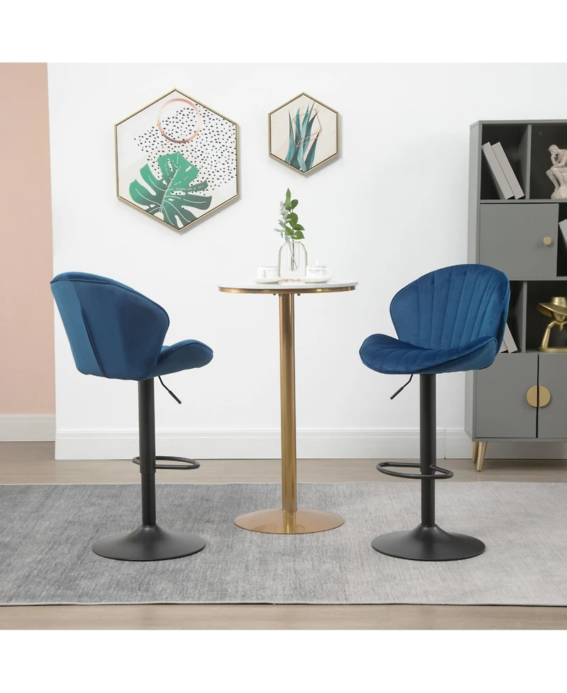 flynama Adjustable Counter Height Bar Stools Set of 2 with Back and Footrest