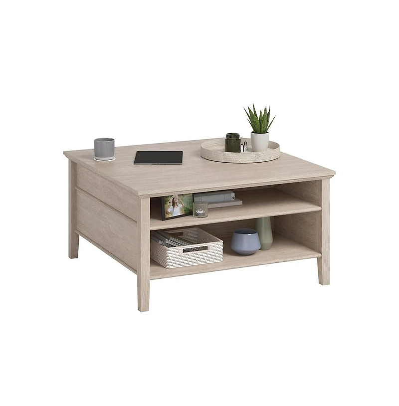 Sauder East Adara Coffee Table, Cascade Oak finish