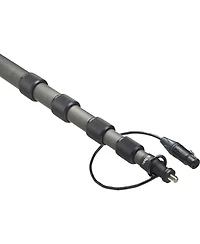 K-Tek 5-Section Carbon Fiber Boom Pole with Coiled Cable, Switchcraft Male Xlr