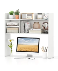 Slickblue Desktop Bookshelf with 6 Shelves Countertop Storage Hutch