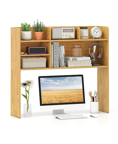 Slickblue Desktop Bookshelf with 6 Shelves Countertop Storage Hutch
