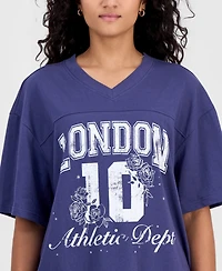 Rebellious One Juniors' London Varsity Graphic T-Shirt