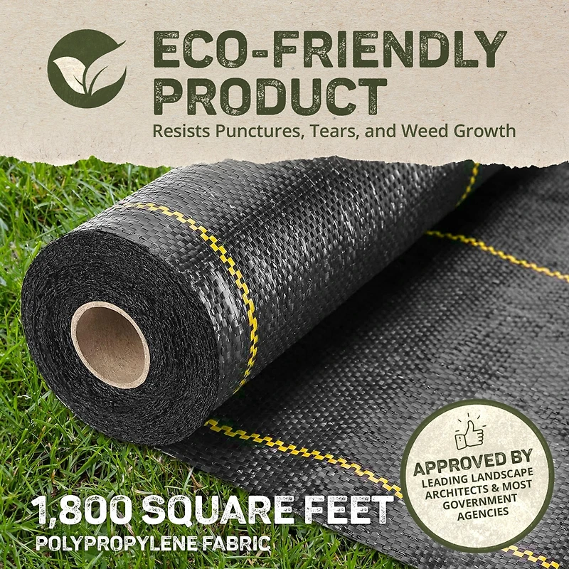 DeWitt Sunbelt 3.2 oz 4' x 300' Woven Weed Barrier Landscape Fabric Ground Cover
