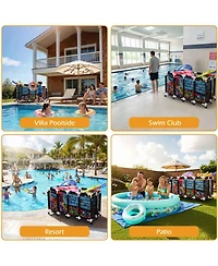 Yescom 274 Gallon Pool Float Storage Bin for Toy Raft Noodles 67"x32"x36" Pvc Rolling Cart Organizer