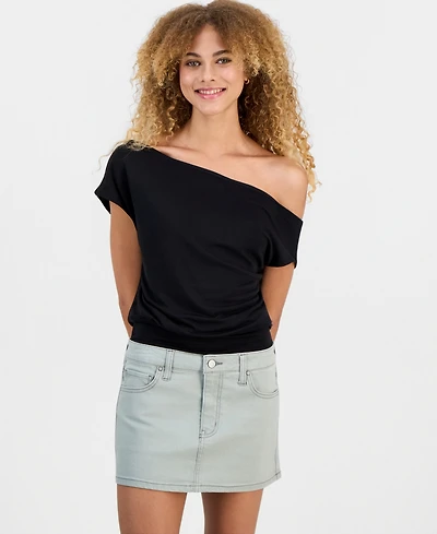 Madden Girl Juniors' Off-The-Shoulder Dolman-Sleeve Top