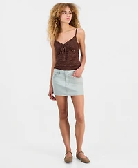 Madden Girl Juniors' Ribbon-Trim Lace Cami