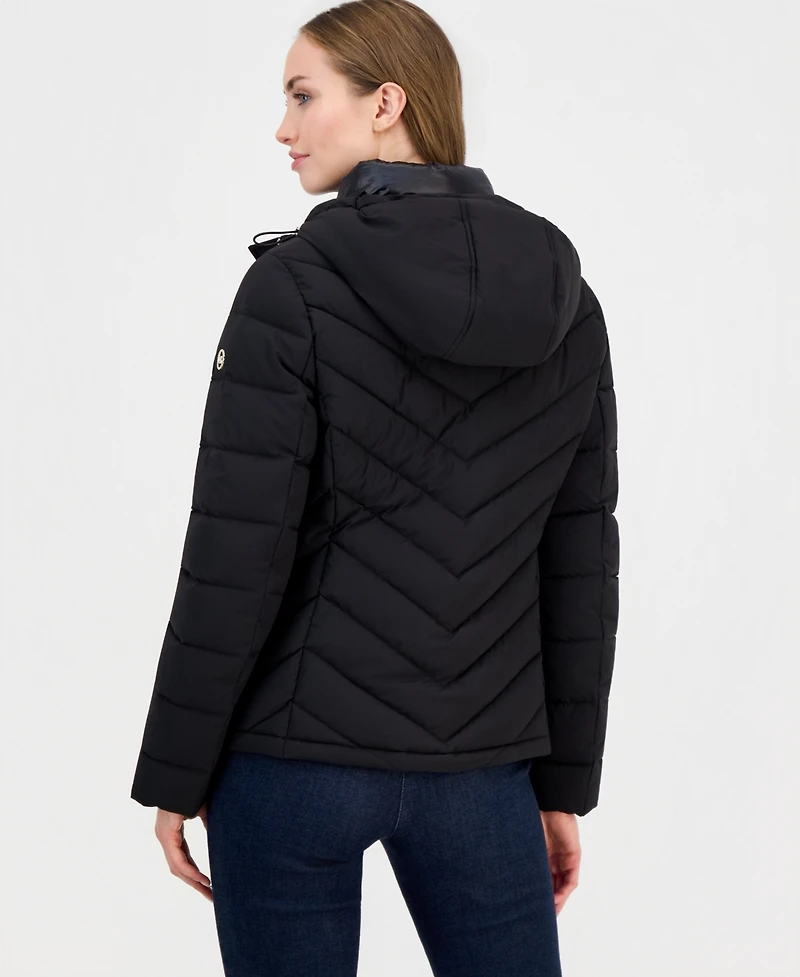 Michael Kors Women's Hooded Bibbed Packable Puffer Coat