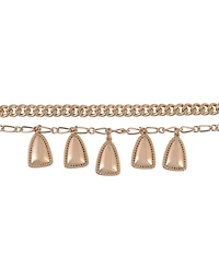 Rachel Rachel Roy Tone 2 Row Layered Necklace with Drops Brass