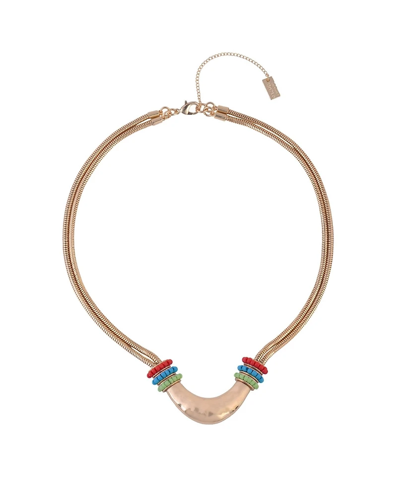 Rachel Rachel Roy Tone Collar Necklace Brass