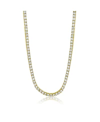 Simona Elegant Round Brilliant Cubic Zirconia Tennis Necklace.