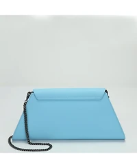 Susu Women's Saffiano Leather Envelope Clutch Purse Crossbody Evening Bag with Chain Strap Elegant Handbag