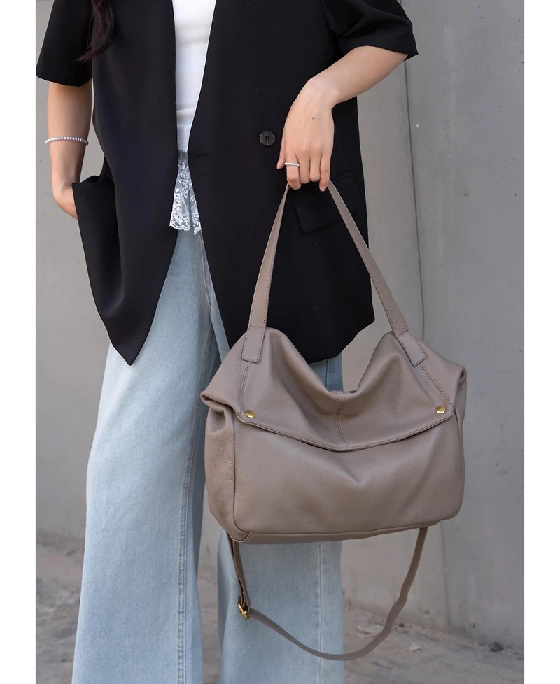 Susu Sia Large Pebbled Leather Hobo Bag Slouchy Shoulder Bag with Adjustable Crossbody Strap Soft Everyday Tote Purse for Women