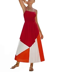 Cupshe Women's Sunny Honey Colorblock Maxi Beach Dress