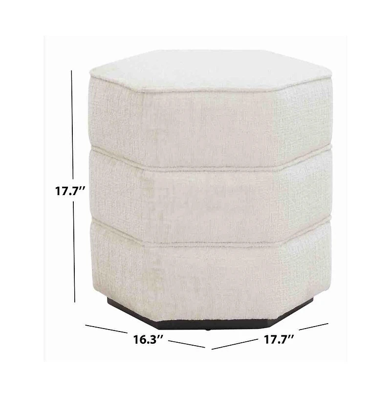 Safavieh Rosaria Chenille Hexagon Ottoman