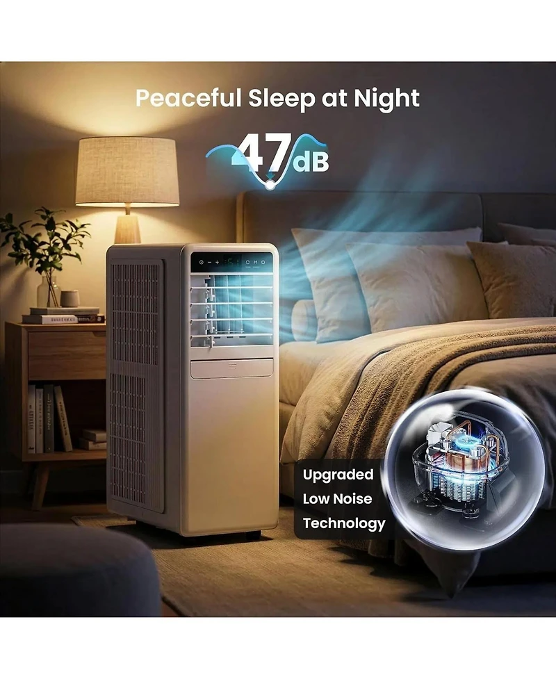 Cowsar 12000 Btu Smart Portable Ac, Drainage-Free with Timer