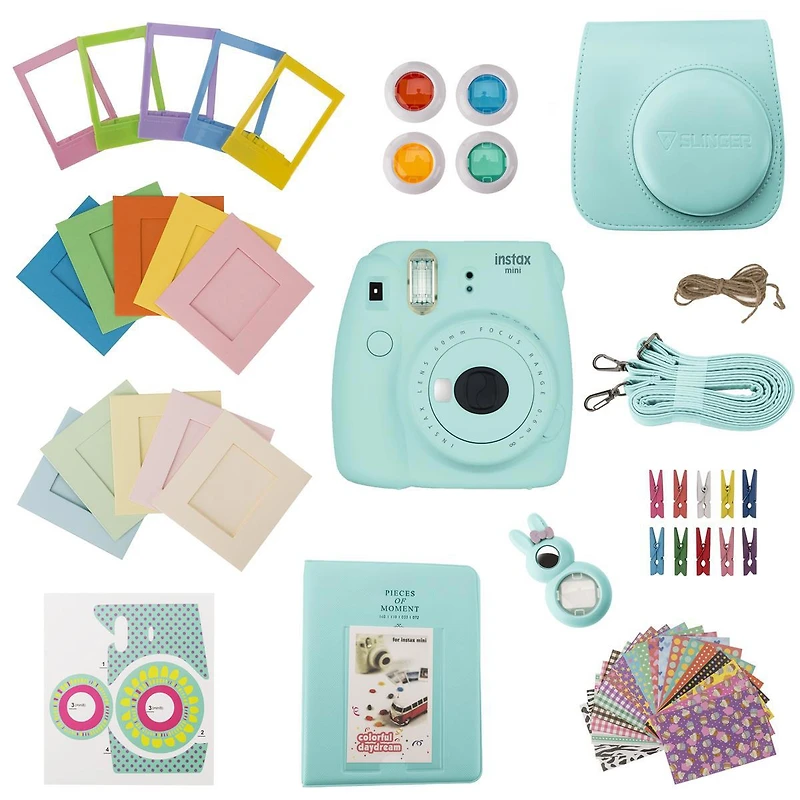Slinger FujiFilm Instax Mini 9 Accessory Kit - Smoky White (Camera Not Included)