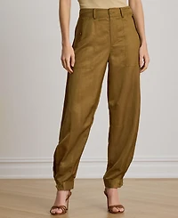 Lauren Ralph Women's Shantung Barrel Cargo Pants