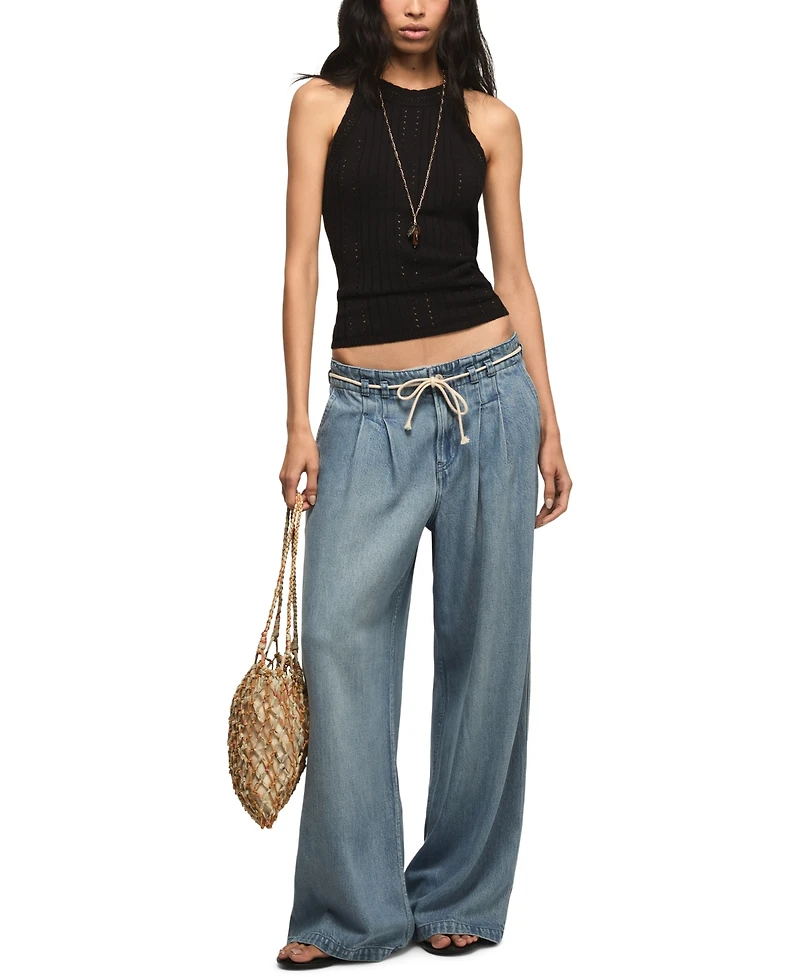Lucky Brand Women's Crewneck Sweater Tank Top