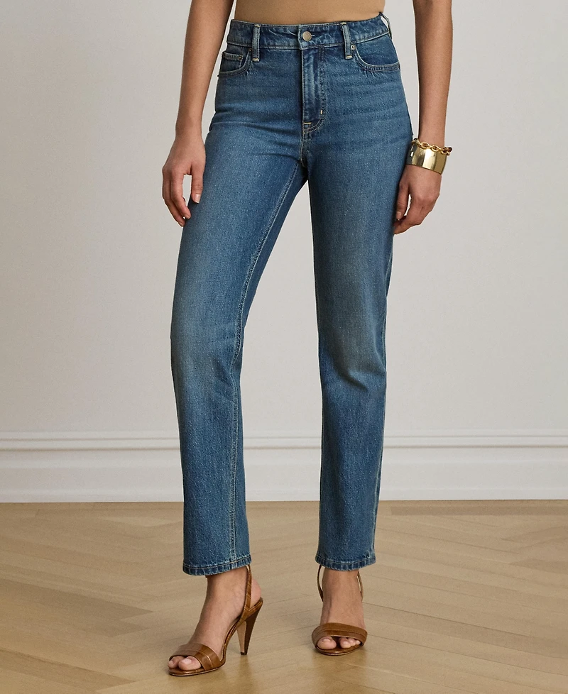 Lauren Ralph Women's High-Rise Slim-Fit Straight Jeans