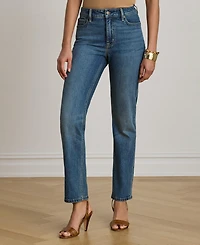 Lauren Ralph Women's High-Rise Slim-Fit Straight Jeans