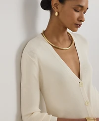 Lauren Ralph Women's Slim-Fit Long-Sleeve Cardigan Sweater