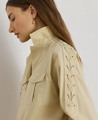 Lauren Ralph Women's Long-Sleeve Cropped Shirt