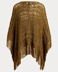 Lauren Ralph Lauren Women's Fringe-Trim Oversized Boat Neck Poncho