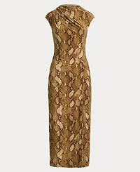 Lauren Ralph Women's Boat Neck Cap-Sleeve Midi Dress