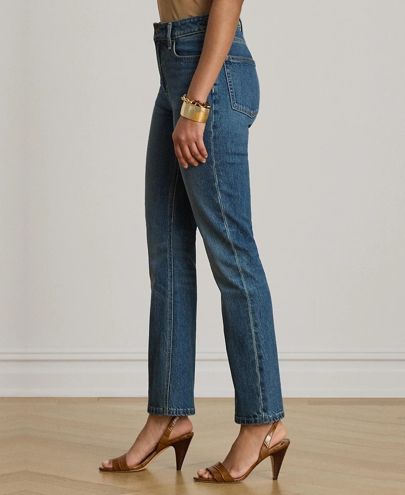 Lauren Ralph Women's High-Rise Slim-Fit Straight Jeans