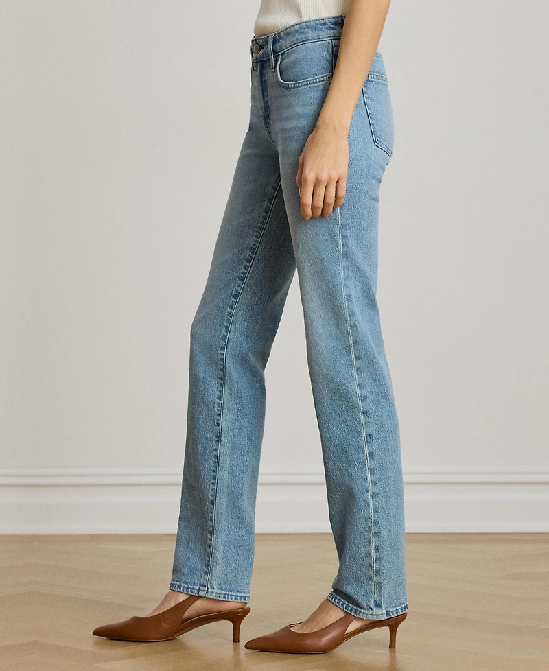 Lauren Ralph Women's Mid-Rise Slim-Fit Straight Jeans