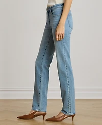 Lauren Ralph Women's Mid-Rise Slim-Fit Straight Jeans