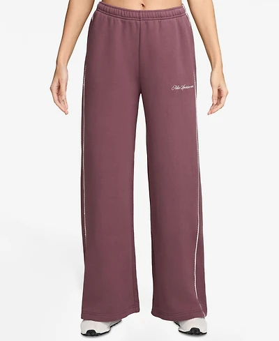 Nike Studio Fleece Women's Mid-Rise Wide-Leg Scallop Pants