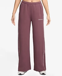 Nike Studio Fleece Women's Mid-Rise Wide-Leg Scallop Pants