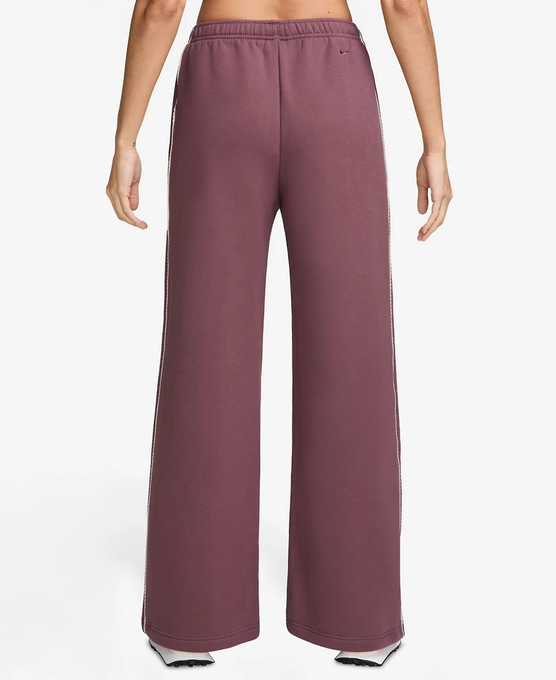 Nike Studio Fleece Women's Mid-Rise Wide-Leg Scallop Pants