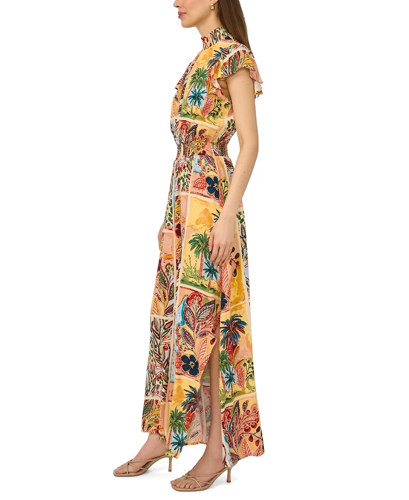 Flutter Sleeve Smocked Waist Jumpsuit