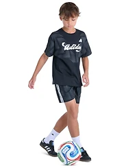 adidas Boys' 8-20 Elastic Waistband World Soccer Shorts