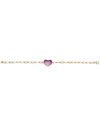 Le Vian Strawberry Ombre Sapphire Heart (1-3/8 ct. t.w.) & Vanilla Sapphire Bracelet in 14k Honey Gold