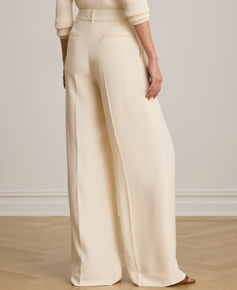 Lauren Ralph Petite High-Rise Wide-Leg Dress Pants