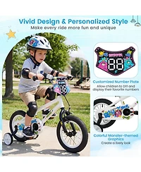 Slickblue Kids Ride On Bike with Training Wheels