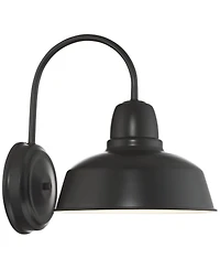 John Timberland Urban Barn Rustic Industrial Farmhouse Outdoor Wall Light Fixtures Set of 2 Metal Gooseneck Arms Downlight 13 inches Post