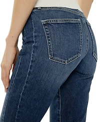 Silver Jeans Co. Women's Most Wanted Mid Rise Straight Leg Ankle