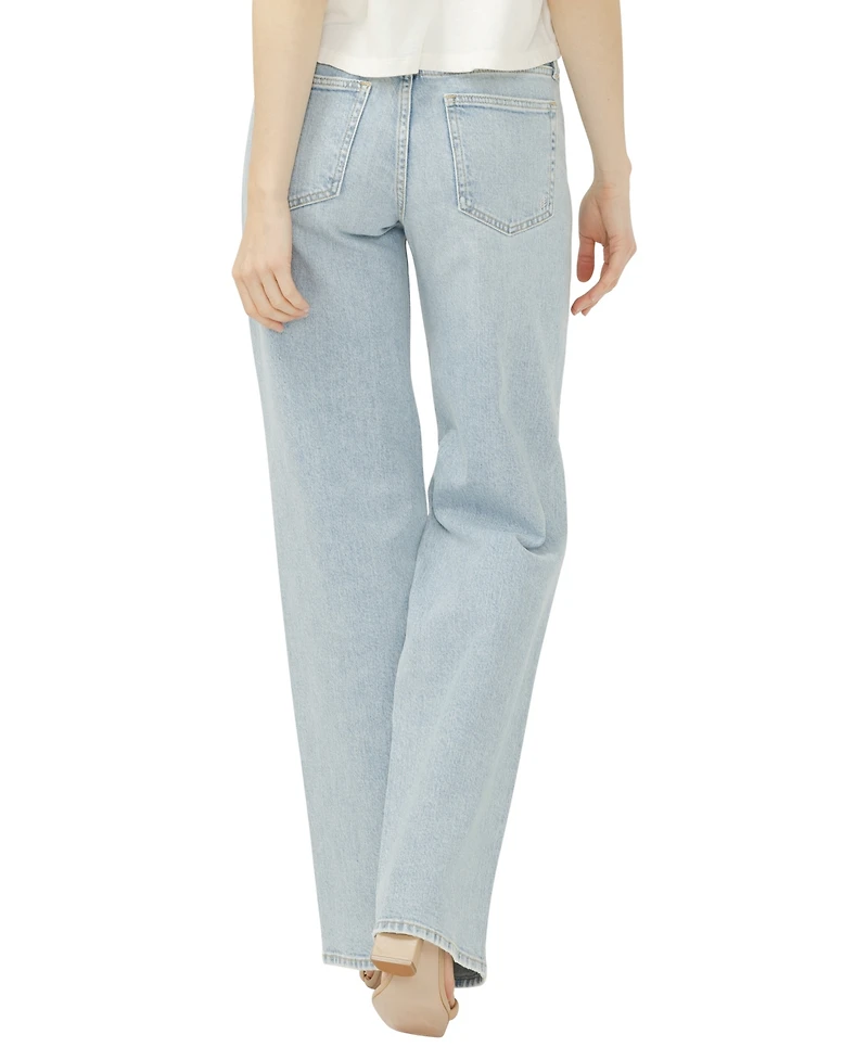 Silver Jeans Co. Women's Loose & Low Rise Straight Leg
