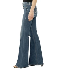 Silver Jeans Co. Women's Suki Mid Rise Flare Luxe Stretch