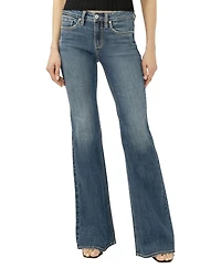 Silver Jeans Co. Women's Suki Mid Rise Flare Luxe Stretch