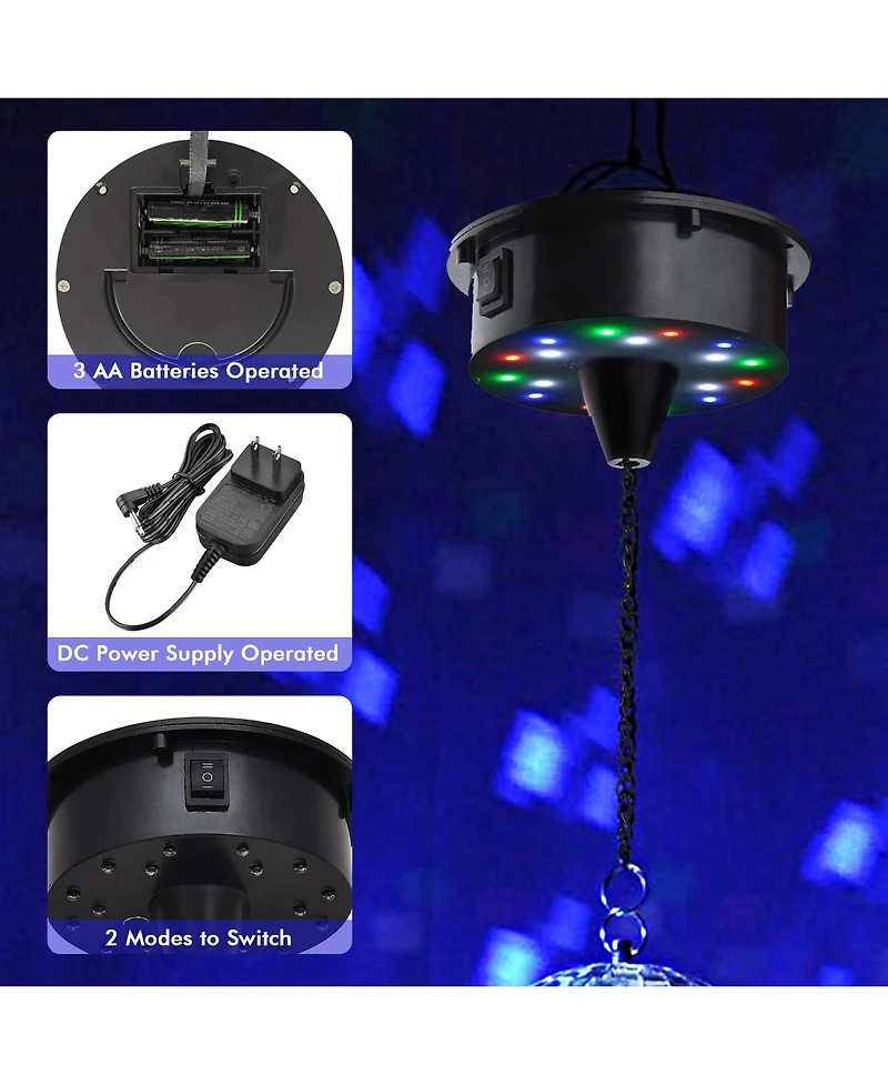 Yescom 12" Disco Mirror Ball Rgb Spotlight Rotating Motor Kit for Party Events